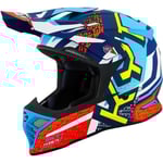 KYT SKYHAWK KASK HYPERFLOW MATT LIGHT BLUE / RED
