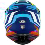 KYT SKYHAWK KASK HYPERFLOW MATT LIGHT BLUE / RED