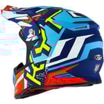KYT SKYHAWK KASK HYPERFLOW MATT LIGHT BLUE / RED