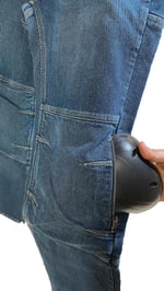 Motobike Jeans 6000 Fitilli Lacivert Motosiklet Pantolonu (Korumalar Hariç)