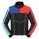SPIDI MOTOJOY TEKSTİL CEKET SİYAH MAVİ KIRMIZI