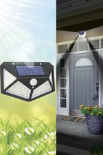 1 Adet Solar Güneş Enerjili Hareket Sensörlü 4 Taraflı Bahçe Garaj Ev Aydınlatma Lambası
