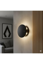 KDA752 Modern LED Duvar Apliği 6W 3000K (Siyah ABS Gövde, Sıcak Beyaz Işık)