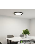 KDL401B Slim LED Panel Siyah Kasa 12W Beyaz Işık - Modern Tavan Aydınlatması