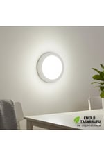 KDL421 Sıva Üstü Yuvarlak LED Panel 12W Beyaz Işık (Hol & Oda Aydınlatma)