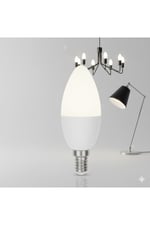 KES184 Buji Mum LED Ampul 7W E14 Ara Renk (Doğal Beyaz Işık)