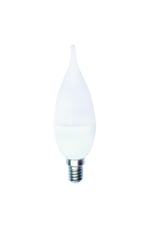 KES206 Kıvrık Uçlu Buji LED Ampul 5W E14 Beyaz Işık (Dekoratif Avize Lambası)