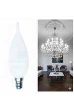 KES210 E14 Kıvrık Buji 7W LED Ampul Beyaz Işık (Dekoratif Avize Ampulü)