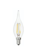 KES498 LED Flamanlı Kıvrık Bujili Ampul 4W E14 Günışığı Dekoratif LED Lamba