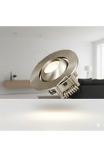 KLS519 Yıldız Şeklinde Dekoratif Gömme LED Spot 3W Saten Kasa Mavi Işık