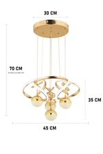 Liva Gold Modern Sarkıt Avize 3 Renk Işık Salon Mutfak Yatak Odası