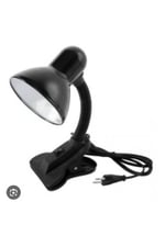 Mandallı Çalışma Ve Okuma Lambası Siyah Renk E27 Duylu (LED AMPUL HEDİYELİ)