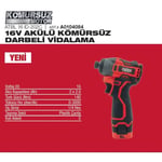 ATTLAS ATBL 16 ID-202C Akülü Kömürsüz Darbeli Vidalama 16V