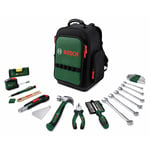 BOSCH 1600A02ZA1 Dolu Takım Çantası Sırt Tipi - El Aleti Seti Profesyonel 60 Parça