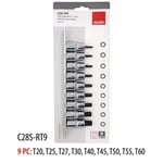 CETA FORM 1/2 Torx Uçlu Lokma Takımı Kısa 9 Parça