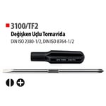 CETA FORM Düz Ve Yıldız Uçlu Tornavida Çift Taraflı PH2 - 6 X 175 Mm