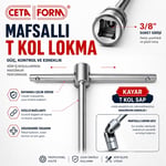 CETA FORM Mafsallı T Kol Lokma 10 Mm