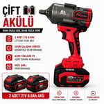 FRIKO 1/2 Akülü Somun Sıkma Ve Sökme Makinesi Çift Akülü 21V 6 Ah 1350 Nm