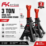 FRIKO 3 Ton Araç Altı Sehpa Kriko Standı 2 Adet