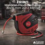FRIKO ZYA03-Q20 Makaralı Hava Hortumu 10 X 16 Mm 20+2 Metre