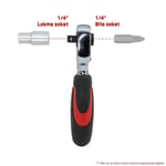 IZELTAS 1/4 Cırcır Kolu Lokma - Bits Tutuculu 110 Mm