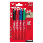 MILWAUKEE 4 Farklı Renkli Marker İşaretleme Kalemi 4 Adet