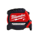 MILWAUKEE Şerit Metre Manyetik Metre 27 Mm 8 Metre