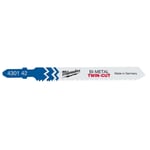 MILWAUKEE T123XF Dekupaj Bıçağı Bi-Metal Twın Cut 91 Mm 5 Adet