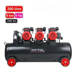 MYTOL 200 LT Hava Komprosörü Yüksek Hızlı 6 HP Sessiz- MYK2001