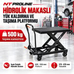 NT PROLINE Hidrolik Makaslı Yük Kaldırma Ve Taşıma Platformu 500 Kg
