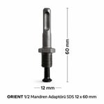 ORIENT SDS Mandren Adaptörü 1/2 SDS Plus – Kırıcı Delici Matkap Mandren Çevirici 12X60 Mm