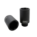 OSAKA 1/2 Altı Köşe Havalı Derin Lokma 32 Mm