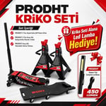 PRODHT 3 Ton Kriko, Araç Altı Sehpa Ve Yatma Tahtası Seti
