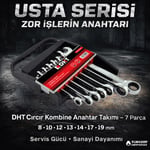 PRODHT Cırcır Kombine Anahtar Takımı 7 Parça