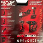 REPTON RP-1380 Akülü Kombo 4'Lü Set Kömürsüz 20V 5 Ah