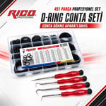 RICO O-Ring Conta Seti Ve Conta Sökme Biz Seti 451 Parça