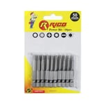 RICO Vidalama Torx Bits Uç Seti 50 Mm 10 Parça