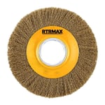 RTRMAX Taş Motoru Saçaklı Daire Çelik Tel Fırça 150 Mm