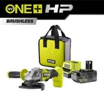 RYOBI RAG18X-1C40S Akülü Avuç Taşlama Makinesi One+ Kömürsüz 18V Li-Ion 4 Ah