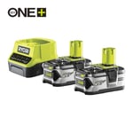RYOBI RC18120-240X Yedek Akü Ve Şarj Cihazı Seti - Çift Akü 18V Li-Ion 4Ah