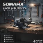 SOMAFIX Dövme Çelik Mengene 125 Mm