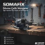 SOMAFIX Dövme Çelik Mengene 125 Mm