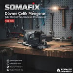 SOMAFIX Dövme Çelik Mengene 150 Mm