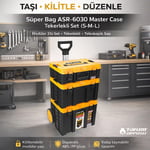 Süper Bag ASR-6030 Master Case Tekerlekli Set S-M-L Takım Çantası 3'Lü