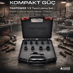 TAKPOWER 1/2 Twist Lokma Seti Hasarlı Cıvata Ve Somun Sökme 9 Parça