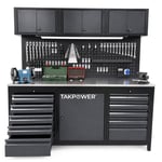 TAKPOWER 2 Metre BOSCH Dolu Takım Tezgahı 10 Çekmeceli Üsten Dolaplı Premium