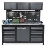 TAKPOWER 2 Metre BOSCH Dolu Takım Tezgahı 10 Çekmeceli Üsten Dolaplı Premium