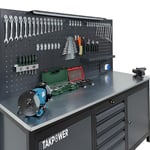 TAKPOWER 2 Metre Dolu Takım Tezgahı 5 Çekmeceli 2 Dolaplı Pro