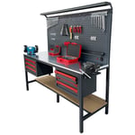 TAKPOWER 2 Metre Dolu Takım Tezgahı 6 Çekmeceli Premium