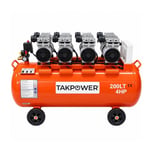 TAKPOWER 200 LT Yağsız Ve Sessiz Hava Kompresörü 8 Bar 220V